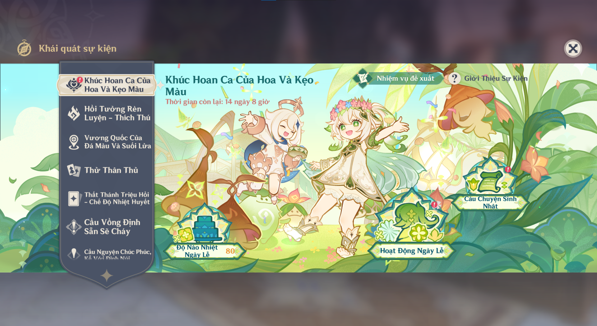 Gói cày Full Event 5.1 "Khúc Hoan Ca Của Hoa Và Kẹo Màu"